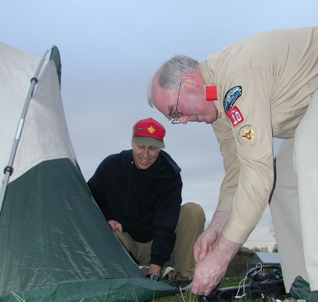 Leader tent set-up photo