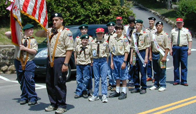 Scouts in parade photo