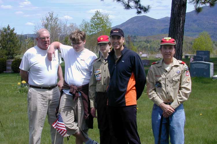 Putting Veterans Flags - photo